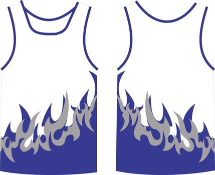 Sleeveless Tank Top Basketball jersey vest design t-shirt template, sports jersey concept with front and back view for Men and women. Basketball,Volleyball jersey,tennis,tank top and badminton uniform vector