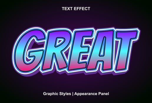 great text effects with graphic styles and can be edited. vector