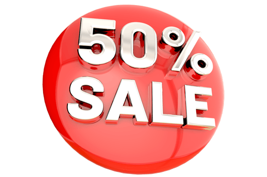 3D sale red banner template design for web or social media PNG Transparent