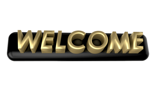 3D Welcome Banner PNG