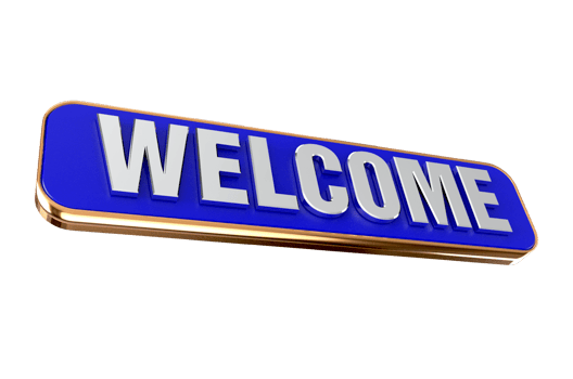 3D Welcome Banner PNG