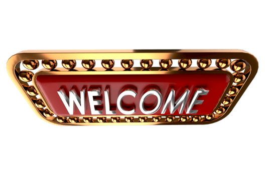 3D Welcome Banner PNG