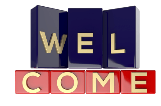 3D Welcome Banner PNG