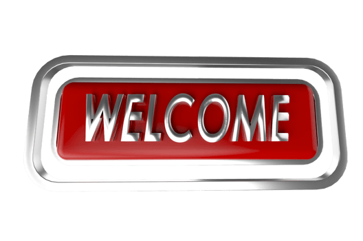 3D Welcome Banner PNG