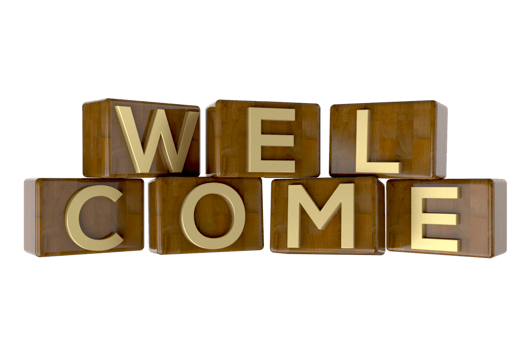 3D Welcome Banner PNG