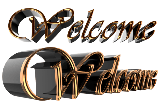 3D Welcome Banner PNG