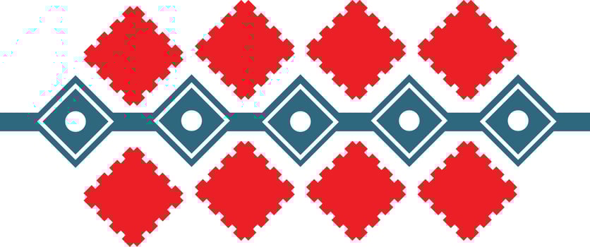 Ukrainian ethnic ornament, elements for seamless pattern, Slavic repeating pattern vector