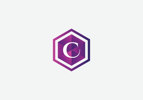 Abstract C letter modern initial lettermarks logo design vector