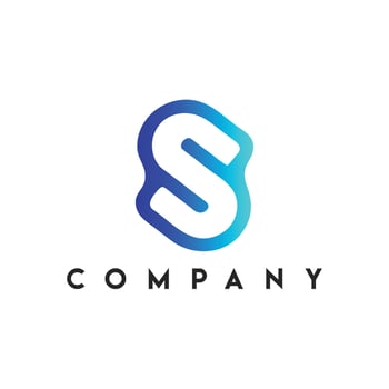 Stylized Colorful S Letter Logo template Vector illustration