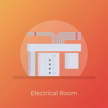 Trendy Electrical Room vector