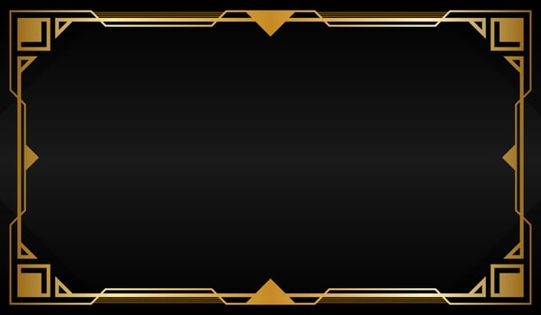 Golden luxury frame template, Abstract illustration vector