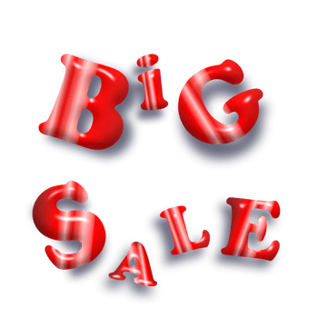 3d rendering Word Big Sale  isolated on  Transparent background png