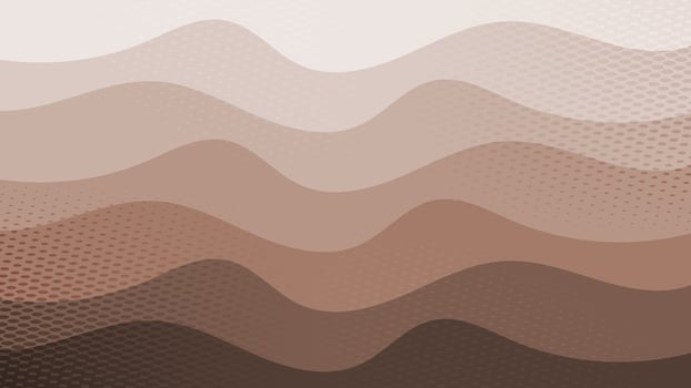 Minimalist brown wavy with halftone background gradient vector