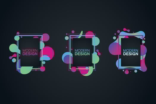 vector frame for text Modern Art graphics
