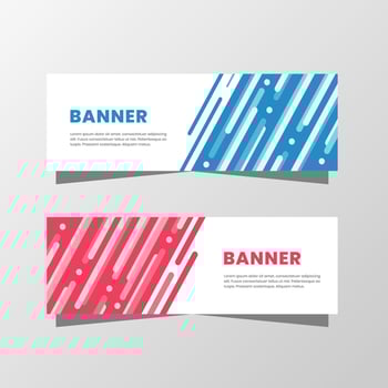 Vector Graphic of Abstract Banner Design. with modern blue and red color scheme. Perfect for you use