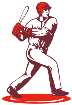 Baseball Player Retro png