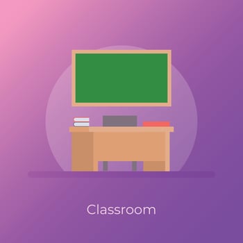 Trendy Classroom Concepts vector