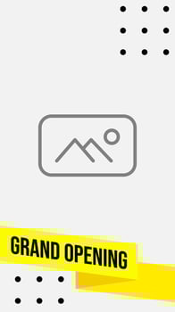 vertical banner templates for promotion, offer, sale. Templates for social media stories, flyers, poster. Yellow and black color. grand opening text. vector