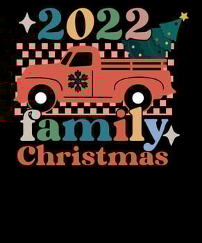 2022 Family Christmas Retro Matching Family Christmas T shirt Design vector