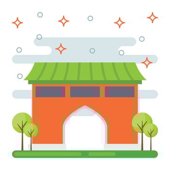 Trendy Triumphal Arch vector