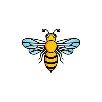 Bee vector icon illustration design template