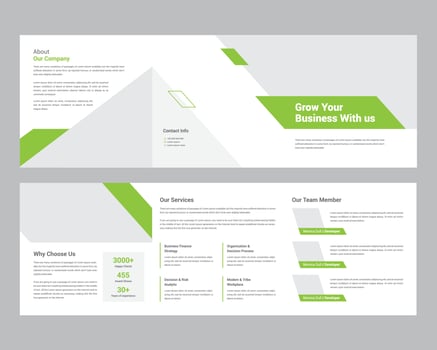 Square Trifold Brochure template vector