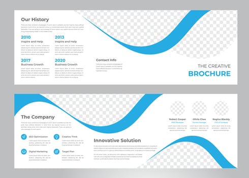 Square Trifold Brochure template vector