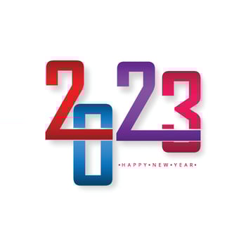 Greeting card happy new year colorful 2023 celebration background vector