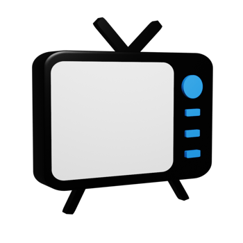 Classic 3D Television Icons, perfect to use as an additional element in your poster, banner and template designs png