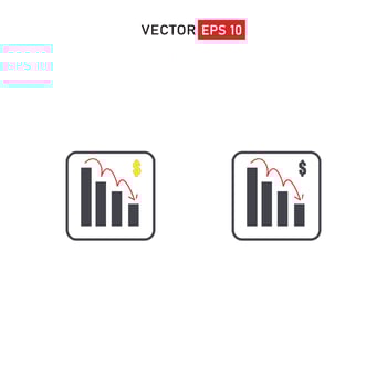 chart, dollar, arrow badge icon. Simple glyph, flat vector of Business icons for ui and ux, website or mobile application
