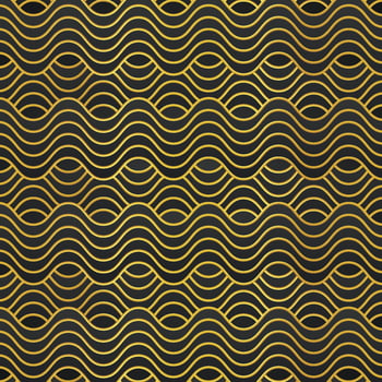 Black and gold wave design banner. vector