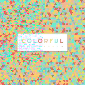 Colorful triangle pattern banner design. vector