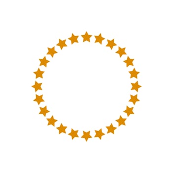 simple circular star icon on white background vector