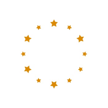 simple circular star icon on white background vector