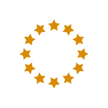 simple circular star icon on white background vector