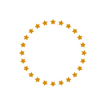 simple circular star icon on white background vector