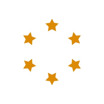 simple circular star icon on white background vector