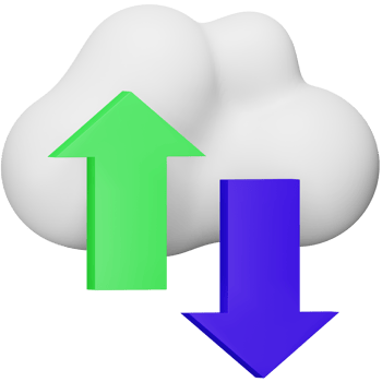 Cloud connection 3d rendering isometric icon. png