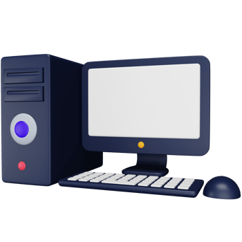 Computer 3d rendering isometric icon. png