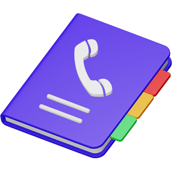 Phone book 3d rendering isometric icon. png