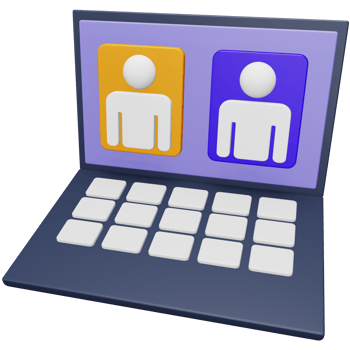 Video conference 3d rendering isometric icon. png