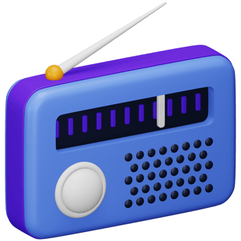 Radio 3d rendering isometric icon. png