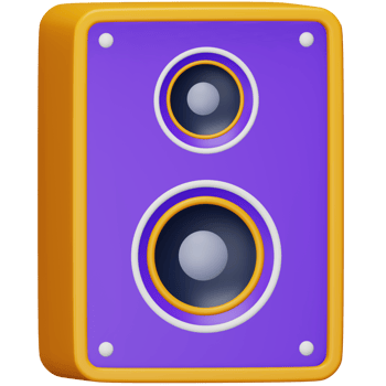 Speaker 3d rendering isometric icon. png