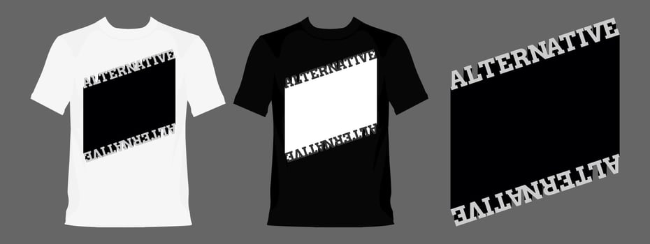 Alternative typography lettering design template for print t shirt fashion clothing and poster vector