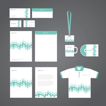 business stationery corporate identity branding design template vector