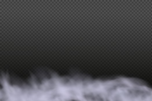 Smoke rings.White vector cloudiness ,fog or smoke on dark checkered background.Cloudy sky or smog over the city.Vector illustration.