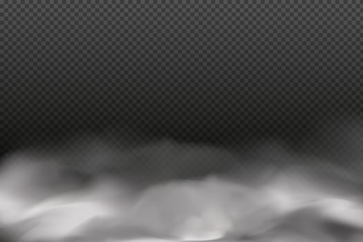 Smoke rings.White vector cloudiness ,fog or smoke on dark checkered background.Cloudy sky or smog over the city.Vector illustration.
