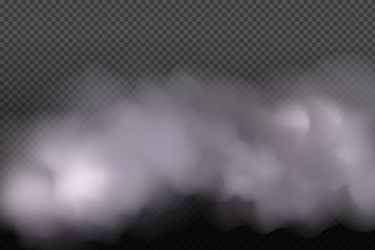 Smoke rings.White vector cloudiness ,fog or smoke on dark checkered background.Cloudy sky or smog over the city.Vector illustration.
