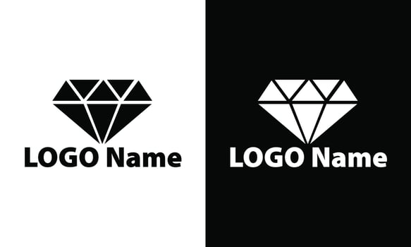 dimond logo, dimond icon, black diomod, dimond logo vector set,
