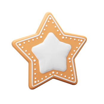 gingerbread cookie.3D rendering png